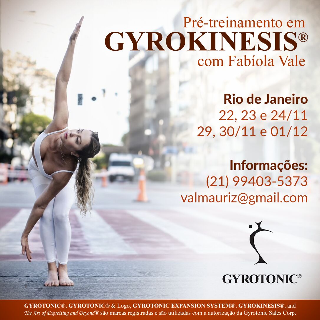 Pré-Treinamento GYROKINESIS® com Fabíola Vale - Rio de Janeiro/RJ